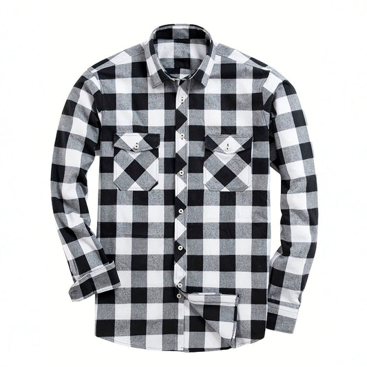 Flannel Plaid Shirt For Men All Seasons
