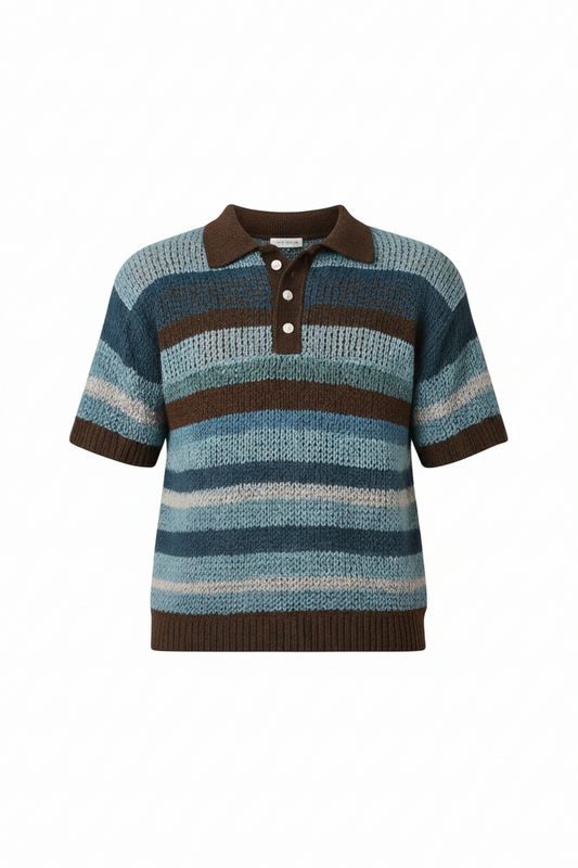 Men’s Color Block Knit Polo