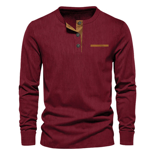 Men’s Slim Henley Long Sleeve