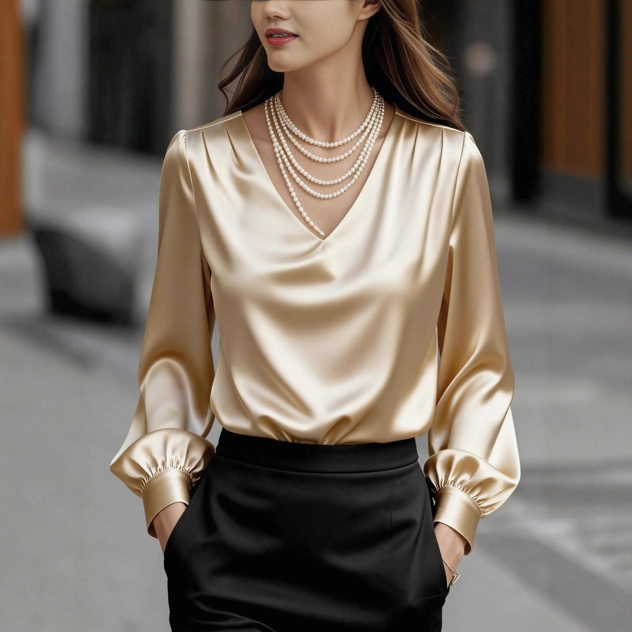 FORMO Satin Blouse