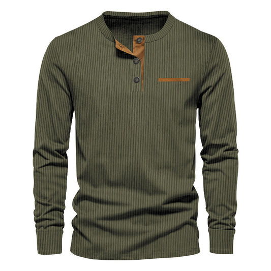 Men’s Slim Henley Long Sleeve